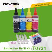 ราคา ภาพใหญ่: Plavetink T0731 T0731N 4 สีหมึกย้อมเสริมชุด + 73N 73 Epson Stylus ตลับหมึกเ (25659227318)