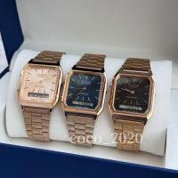 ราคา นาฬิกาข้อมือ Ca sio Standard Digital รุ่น AQ230GA สายโรสโกลและสายสีทอง (28371460866)