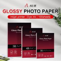 ราคา A-SUB Glossy กระดาษภาพถ่ายพิมพ์ 230gsm 3R/4R/5R พิมพ์ภาพ 100 แผ่น kertas gambor photo (40764121637)
