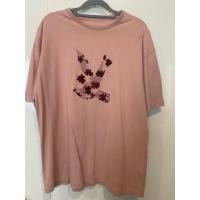 ราคา เสื้อยืด CCDOUBLEO ไซส์ Lอก40 ยาว 27”สีชมพูใหม่ นิ่มใส่สบายมือสองของแท้shop cen (cc-oo) (25527611138)