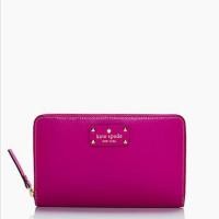 ราคา กระเป๋าสตางค์ หนัง Kate Spade ♠️ New York แท้ 100% สีชมพู (11015963722)