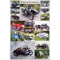 ราคา โปสเตอร์ รูปถ่าย รถมอเตอร์ไซค์ พ่วงข้าง โบราณ Motorcycle Sidecars POSTER 24”X35” Inch Scooter Motorbike Classic Vintage (1640622295)