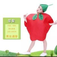 ราคา (เซ็ต 2 ชิ้น) เด็ก 4-6 ปี ใยสำลี เสื้อแอปเปิ้ล + หมวกแอปเปิ้ล ชุดแอปเปิ้ล ชุดผลไม้ ชุดแฟนซีเด็ก apple dress fruit m24 (21189931296)