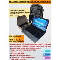 ราคา โน๊ตบุ๊คมือสอง ราคาถูก Notebook Samsung Core i7 Gen3 Ram 8G SSD 120G VGA 2G แบตเตอรี่ใหม่เกะกล่อง ของแถมใหม่4รายการ (21360257817)