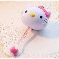 ราคา ตลับสายวัดตัว Hello Kitty แบบดึงอัตโนมัติ สายวัด ยาว 1 เมตร พวงกุญแจการ์ตูนพวงกุญแจสายวัด (145470621)
