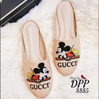 ราคา 8885 รองเท้าส้นแบน ทรงปิดหัว เปิดส้น หน้าสวม (6834881202)