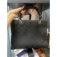 ราคา GUCCI Handbag Bamboo GG Canvas Black Vintage Direct from Japan Secondhand มือสองสภาพนางฟ้า (25880135082)