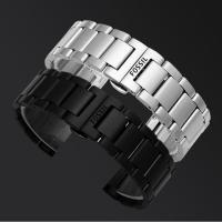 ราคา สายนาฬิกา Fossil Fossil สายรัดสีดํา JR1354/1401/1424 สแตนเลสโลหะสายเหล็กแข็งผู้ชาย Frosted (28541367555)