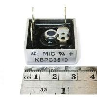 ราคา ไดโอดบริดจ์ 35A 1000V 4ขา ( KBPC3510 ) ยี่ห้อ MIC บริดจ์ไดโอด ไดโอดเรคติไฟร์ Bridge Rectifier Square อะไหล่ (28105955551)