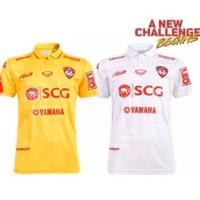 ราคา ✅ Grand Sports เสื้อฟุตบอลสโมสร SCG เมืองทอง ฤดูกาล 2018 " เกรดนักเตะ " ของแท้ % ✅ (3832015221)