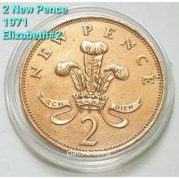 ราคา เหรียญที่ระลึก (สะสม) 2 New Pence 1971 Elizabeth#2 British Coin (22303515182)