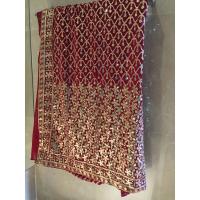 ราคา Party Sequin Saree ใส่ครั้งเดียว ส่าหรี ปักเลื่อม สีแดง ชุดอินเดีย สีทอง เดรสออกงาน (9818315597)