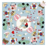 ราคา Kiss me doll ผ้าพันคอ ผ้าคลุมไหล่ ลาย หมี Bear Hug ขนาด 100x100 cm. (24663449275)