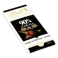 ราคา ✅ Lindt Excellence 90% Cocoa Dark Supreme Noir Dark Chocolate ลินด์ ดาร์ก90% คาเคา (ช็อกโกแลต) (4438379990)