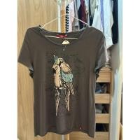 ราคา เสื้อยืดสีเทา แบรนด์ EDC ปักกลิสเตอร์นก อก34-36 มือ1 ป้ายห้อย (24179274406)