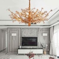 ราคา โคมไฟระย้าทองเหลืองสำหรับห้องนั่งเล่น LED โคมไฟระย้าคริสตัลแบบอิตาลีคลาสสิก โคมไฟกิ่ง 2BFI (43757042506)