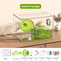 ราคา (ล้างสต๊อก Super Deal)กรงหนูแฮมสเตอร์ขนาดใหญ่อะคริลิคใสหรูหราหนูแฮมสเตอร์กล่องให้อาหารสัตว์เลี้ยงพิเศษ (22490730535)