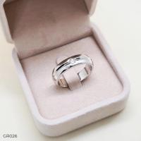 ราคา GR026 แหวนเงินแท้925 แหวนผู้ชาย ฝังเพชรเม็ดเดี่ยว (23419497653)