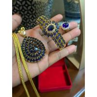 ราคา ชุดเซทไพลินจี้พลอยล้วนหยดน้ำสวยพร้อมสร้อยคอ กำไลพลอยแหวนพลอยล้อมเพชร เข้าชุดสวยมากสั่งได้คะ (19996071081)