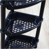 ราคา ชั้นจัดของ ชั้นวางของ 4 ชั้น สีดำ (ยี่ห้อรถไฟ No.315/4 เข้ามุม) ชั้นวางของพลาสติก สีดำ (26577876728)