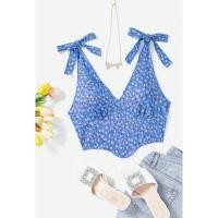 ราคา เสื้อผูกไหล่ ลายดอกไม้สีพื้นรับซัมเมอร์ (19996397536)