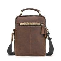 ราคา ❤ Hiram Crazy Horse Leather Men Shoulder Crossbody Bag Tote Handbags Large Capacity Brand Mult (29104794389)