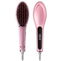 ราคา เครื่องหนีบผม ที่หนีบผม เครื่องรีดผม หวีรีดตรงไฟฟ้า แปรงหวีไฟฟ้าผมตรง Fast Hair Straightener (สีชมพ (27815694050)