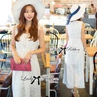 ราคา Lady Ribbon's Made Lady Ribbon White Floral Embellish Lace Maxi (3400994)