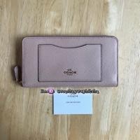 ราคา COACH W ACCORDION ZIP WALLET IN CROSSGRAIN LEATHER : F54007 : NUDE PINK (coachbysuphitcha) (994528686)