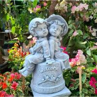 ราคา ตุ๊กตาปูนปั้น ตุ๊กตาหนุ่มสาวนั่งคู่ ตุ๊กตาปูนปั้นสไตล์โลมัน เหมาะสำหรับตกแต่งบ้านสวน สนามหญ้า ราคา 920 บาท (40153718647)