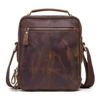 ราคา Retro Contact's Style Crazy Horse Cow 9.7-Inch Shoulder Sling For High-Quality Messenger Bag Genui (26155233632)