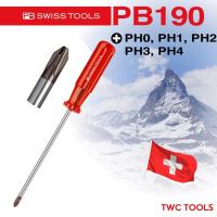 ราคา PB Swiss Tools ไขควง แฉก รุ่น PB 190 ปากแฉก ขนาด PH 00, 0, 1, 2 ด้ามพลาสติก Swiss Made PB190 (29725919869)