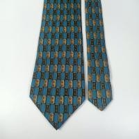 ราคา เนคไท COURREGES Men's Tie Geometric Design Silk Made In Italy (43358875971)
