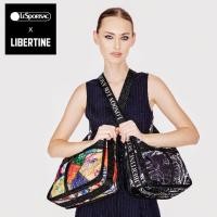ราคา Lesportsac Deluxe Everday bag กระเป๋าสะพายข้าง กระเป๋าสะพายไหล่ Lesportsac x Lebertine Style 7507 (25238493437)