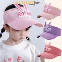 ราคา 2-8ขวบ/ หมวกเทนนิสเด็ก กระต่าย ฮ่าๆ หมวกแก๊ปครึ่งหัวไม่มีหลังคาสําหรับเด็กไหมพรมยืด (41308813669)