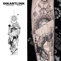 ราคา Inkartlink รอยสักวิเศษ กันน้ํา กึ่งถาวร ติดทนนาน ชั่วคราว สติ๊กเกอร์รอยสักปลอม เรียบง่าย รอยสักเรขาคณิต รอยสักกล รอยสักเฮนน่า รอยสักแขน ปาร์ตี้ ที (29904286105)