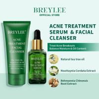 ราคา BREYLEE Acne Serum 17ml ทําความสะอาดผิวหน้า Facial Skin Care Repair Acne Control Oil Control Acne Scar Cleanser 100g (29086274859)