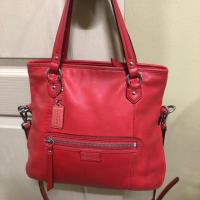 ราคา ของแท้ 100% กระเป๋า Coach มือสองสีแดง (4323110982)