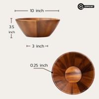 ราคา ชามสลัด ชามไม้ ชามใส่ผลไม้ ชามไม้จามจุรี 10 นิ้ว 12 นิ้ว Salad bowl (22754434315)