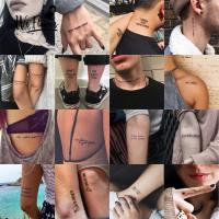 ราคา We Flower สติกเกอร์รอยสักชั่วคราว ลายตัวอักษรภาษาอังกฤษ สีดํา กันน้ํา สําหรับผู้หญิง และผู้ชาย 1 แผ่น (21742818784)