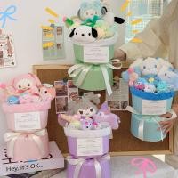 ราคา ตุ๊กตาดอกไม้จาก Sanrio (Kuromi, Hello Kitty, Cinnamoroll, Pochacco) งานฝีมือสำหรับตกแต่งห้องของคุณ (43868817915)