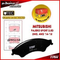 ราคา TRW ผ้าเบรคหลัง MITSUBISHI PAJERO SPORT 2.5D 2WD, 4WD '14-'15 (GDB3239) (20241301366)