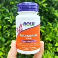 ราคา 68% SALE!! EXP.07/2025 สาหร่ายแดง แอสต้าแซนธิน Astaxanthin 4 mg 60 Veggie Softgels (Now Foods®) (7768356546)
