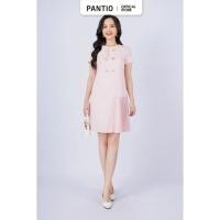 ราคา เอฟดีซี14048 - เดรสสํานักงานสักหลาดบานพร้อมซับในฮาบูไต คอกลม เสื้อท่อนบนติดกระดุม ขาจับจีบ (28186880471)