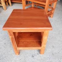 ราคา โต๊ะข้างเตียง ไม้สักแท้ ขาเต็มไม่ใช่ขาไม้ซีก โต๊ะวางของอเนกประสงค์ โต๊ะไม้สักแท้ (4021476467)