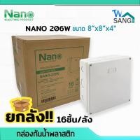 ราคา ยกลัง! บล็อกกันน้ำ กล่องกันน้ำ บล็อคลอยกันน้ำ พลาสติก NANO 206W สีขาว 8x8x4" (202x202x103มม.) 16ชิ้น/ลัง @wsang (16466479901)