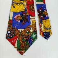 ราคา เนคไทมือสอง Gianfranco FERRE Silk Tie Colorful Design Necktie Made in Italy (42510872371)