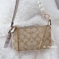 ราคา COACH‼️กระเป๋าคล้องมือ รุ่น Nolita 19 In Signature Canvas ของแท้จากอเมริกา‼️❤️‍ (22914744609)