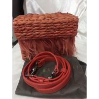 ราคา กระเป๋าแบรนด์ Charles&Keith แต่งขนนกสีส้ม สะพายข้าง ป้ายห้อย มือ1 (3745813707)