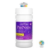 ราคา < พร้อมส่ง > 21st Century, PreNatal with Folic Acid, 60 เม็ด - วิตามินบำรุงก่อน และ ระหว่างการตั้งครรภ์ (25643779006)